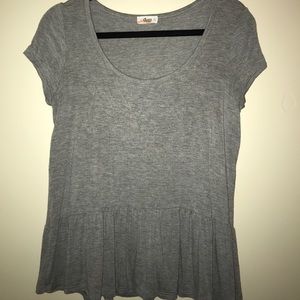 Nordstrom grey peplum t shirt